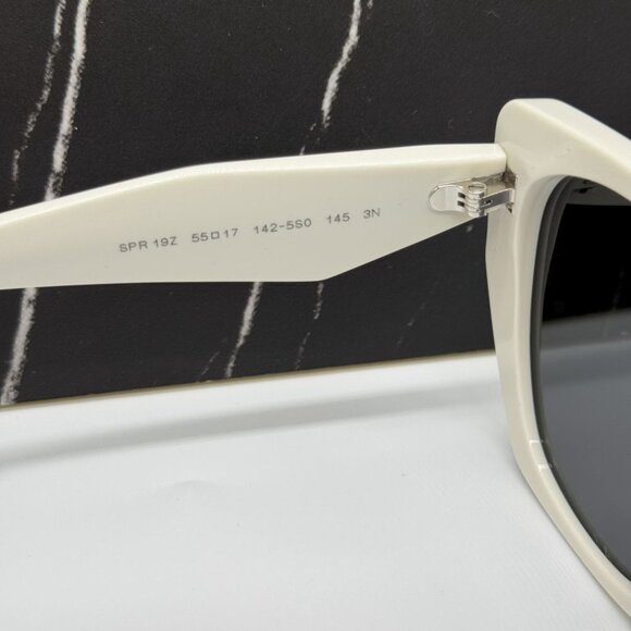 NEW PR19ZS 1425S0 PRADA WOMEN SUNGLASSES PR 19ZS 1425S0 WHITE SPR 19Z PRADA - Picture 8 of 10